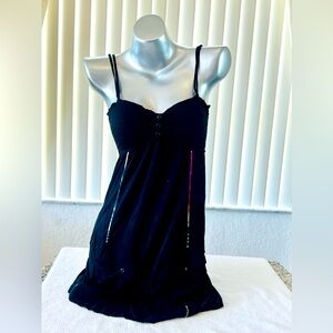 Black, spaghetti strap Buffalo sundress